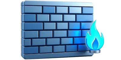 Firewall de Red icono 3D